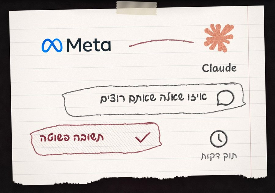 קלוד מחובר לחשבון המודעות במטא